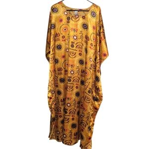 Vintage Winlar Kaftan Gold South Western Pattern One Size